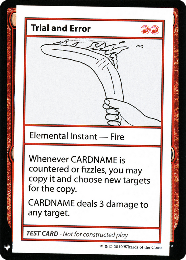 Trial and Error (CMB1-) - Mystery Booster Playtest Cards 2019