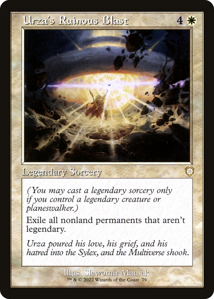 Urza's Ruinous Blast (Retro Frame) (BRC-079) - The Brothers' War Commander