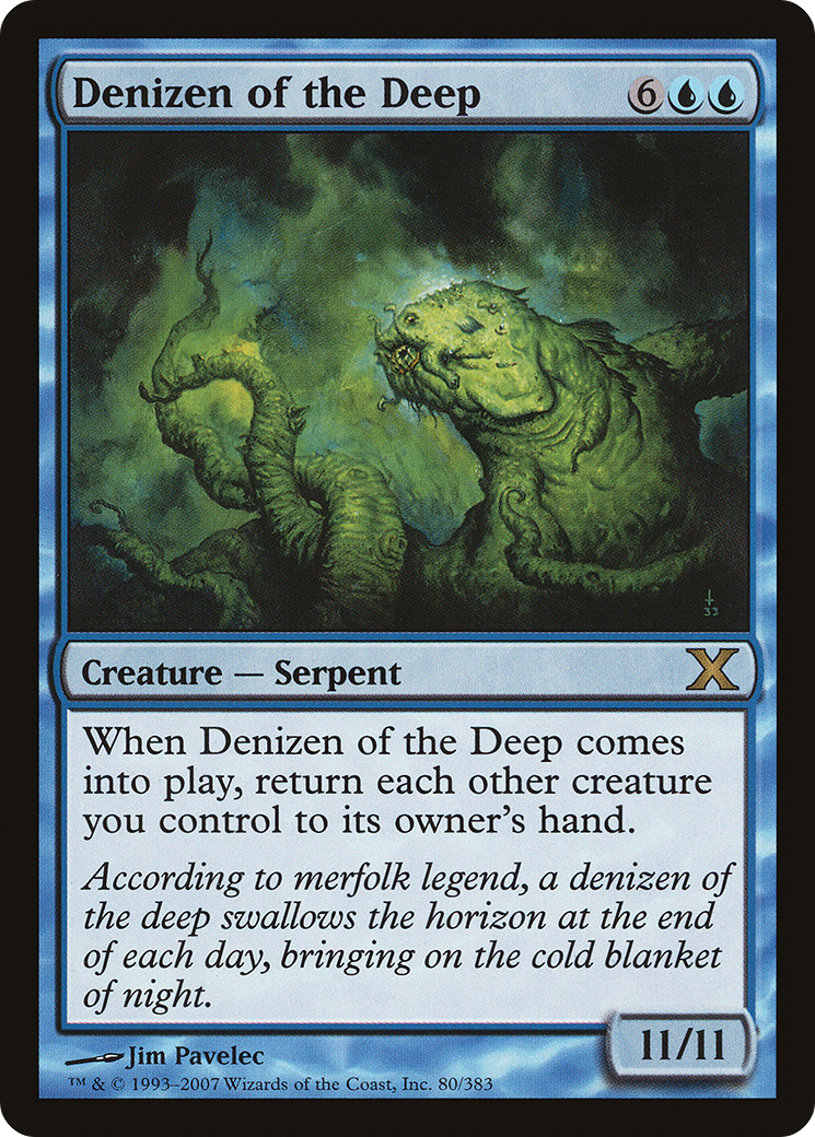Denizen of the Deep (10E-080) - Tenth Edition Foil