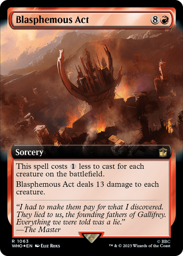 Blasphemous Act (Extended Art) (Surge Foil) (WHO-1063) - Doctor Who: (Extended Art) Foil