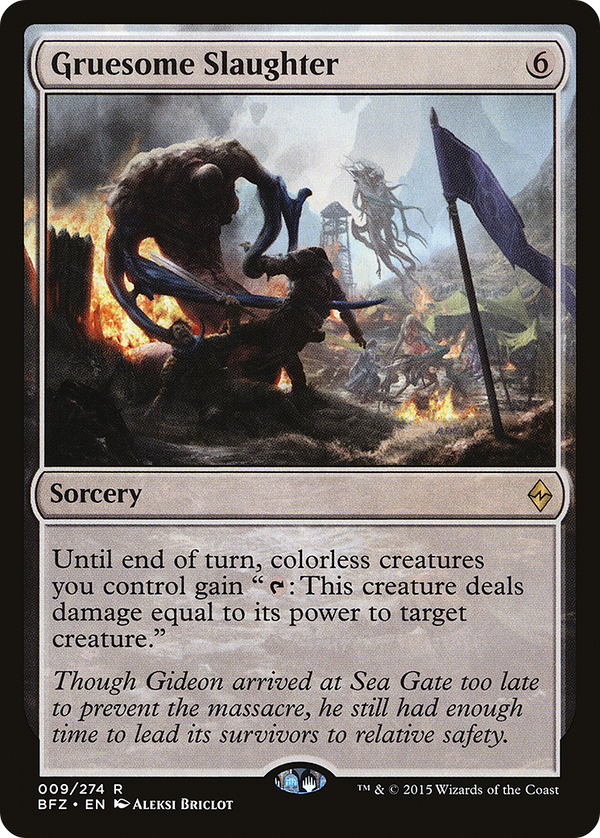Gruesome Slaughter (BFZ-009) - Battle for Zendikar Foil