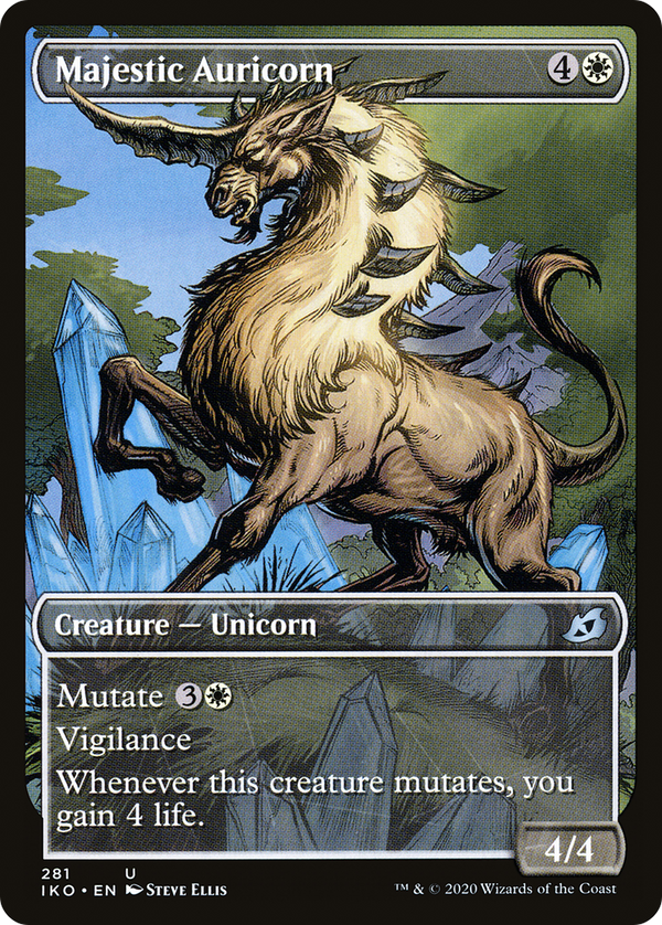 Majestic Auricorn (Showcase) (IKO-281) - Ikoria: Lair of Behemoths: (Showcase) Foil