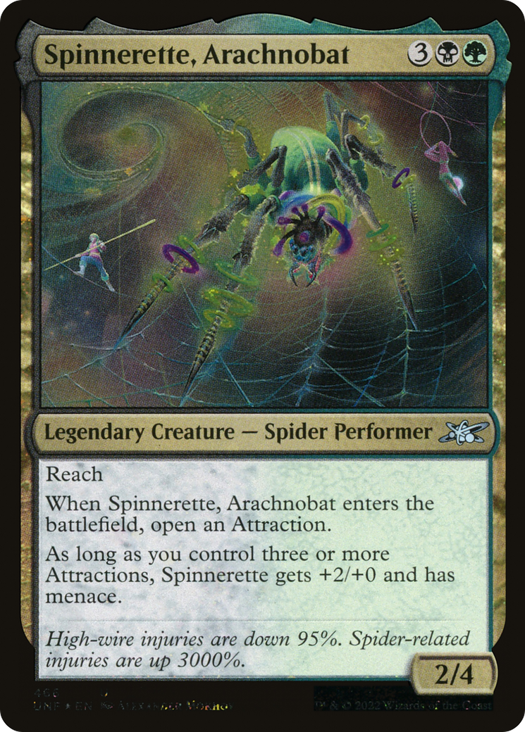 Spinnerette, Arachnobat (Galaxy Foil) (UNF-466) - Unfinity Foil
