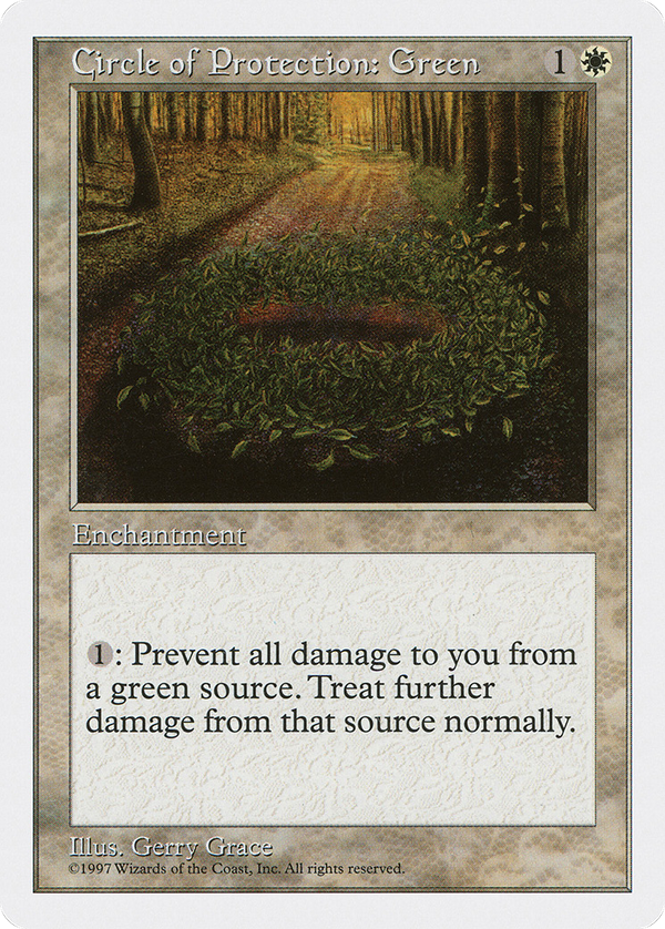Circle of Protection: Green (5ED-) - Fifth Edition