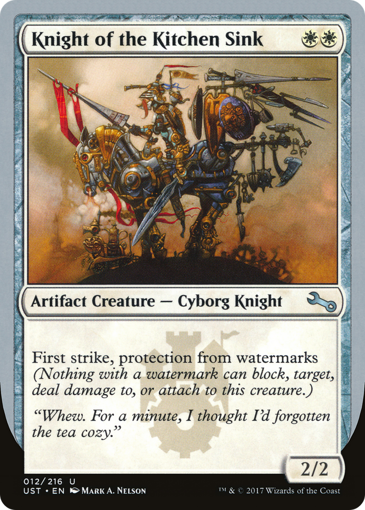 Knight of the Kitchen Sink (F) (UST-012) - Unstable Foil