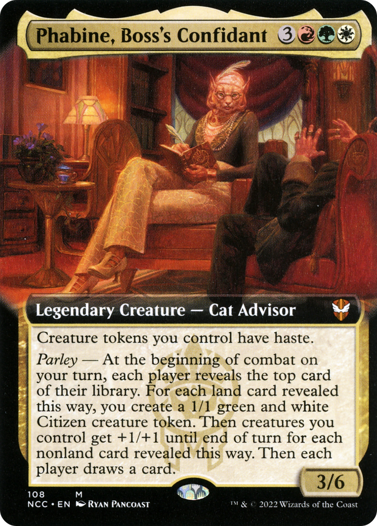 Phabine, Boss's Confidant (Extended Art) (NCC-108) - New Capenna Commander: (Extended Art)
