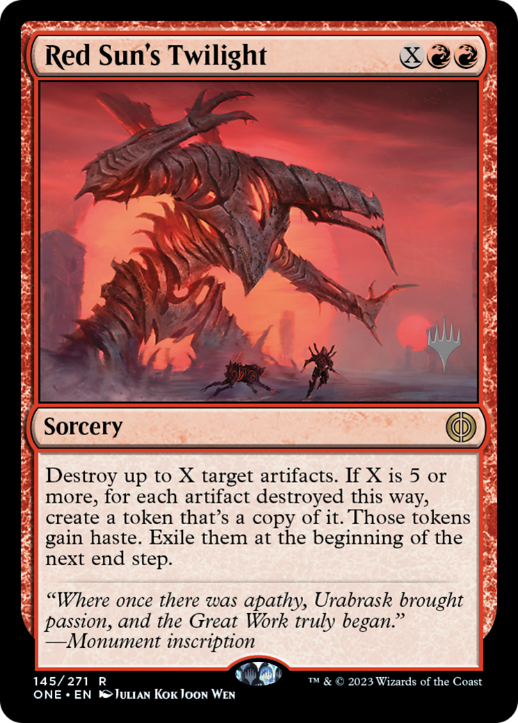 Red Sun's Twilight (PPONE-145) - Phyrexia: All Will Be One Promos