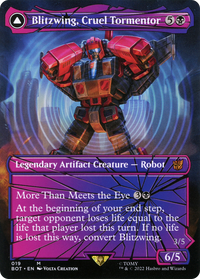 Blitzwing, Cruel Tormentor (Shattered Glass) (BOT-019) - Transformers: (convertdfc, shatteredglass) (Borderless) Foil
