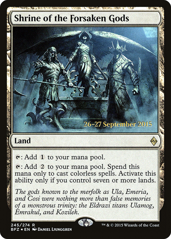 Shrine of the Forsaken Gods (PRE-245) - Battle for Zendikar Promos Foil