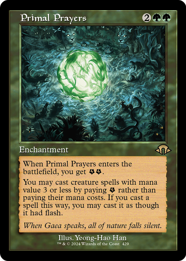 Primal Prayers (Retro Frame) (MH3-429) - Modern Horizons 3 Foil