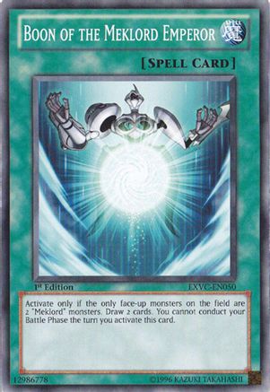 Boon of the Meklord Emperor (EXVC-EN050) - Extreme Victory 1st Edition
