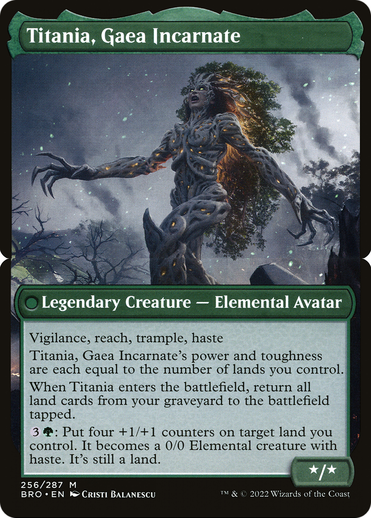 Titania, Gaea Incarnate (BRO-256B) - The Brothers' War Foil