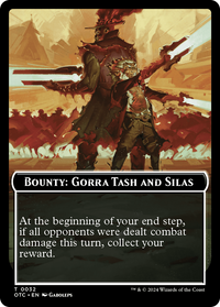 Bounty: Gorra Tash and Silas // Wanted! (TOTC-032) - Outlaws of Thunder Junction Commander Tokens