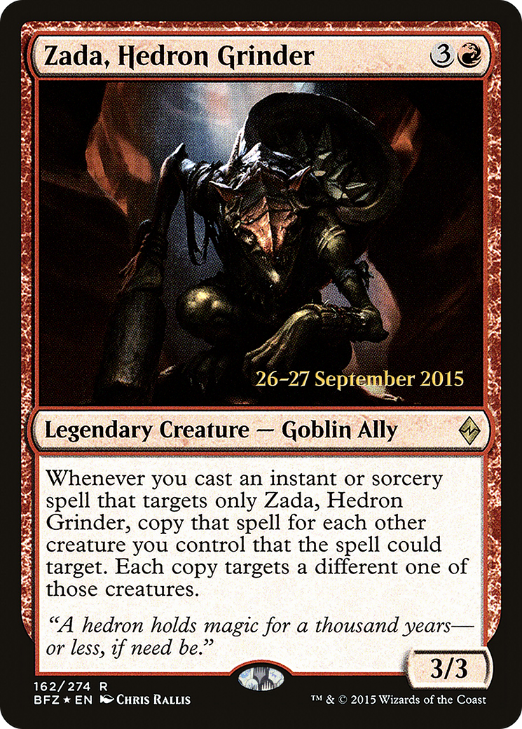 Zada, Hedron Grinder (PRE-162) - Battle for Zendikar Promos Foil