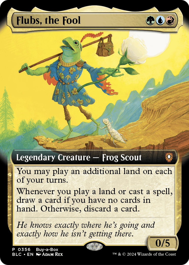 Flubs, the Fool (Extended Art) (BABP-356) - Bloomburrow Commander: (Extended Art) Foil