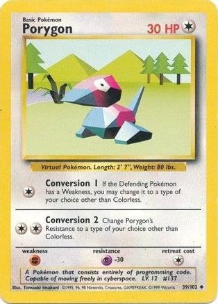 Porygon 039  Base Set - Uncommon