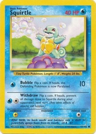 Squirtle 063  Base Set - Common