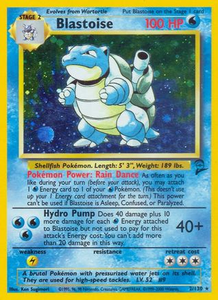 Blastoise 002  - Holofoil Base Set 2 - Holo Rare