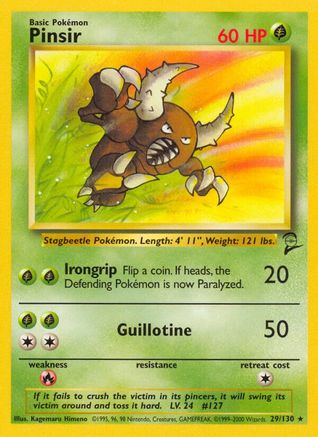 Pinsir 029  Base Set 2 - Rare