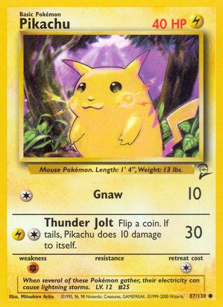 Pikachu 087  Base Set 2 - Common