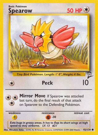 Spearow 092  Base Set 2 - Common