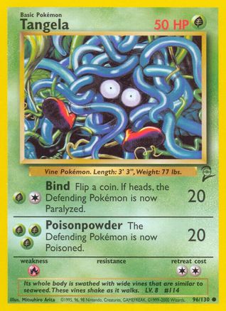 Tangela 096  Base Set 2 - Common