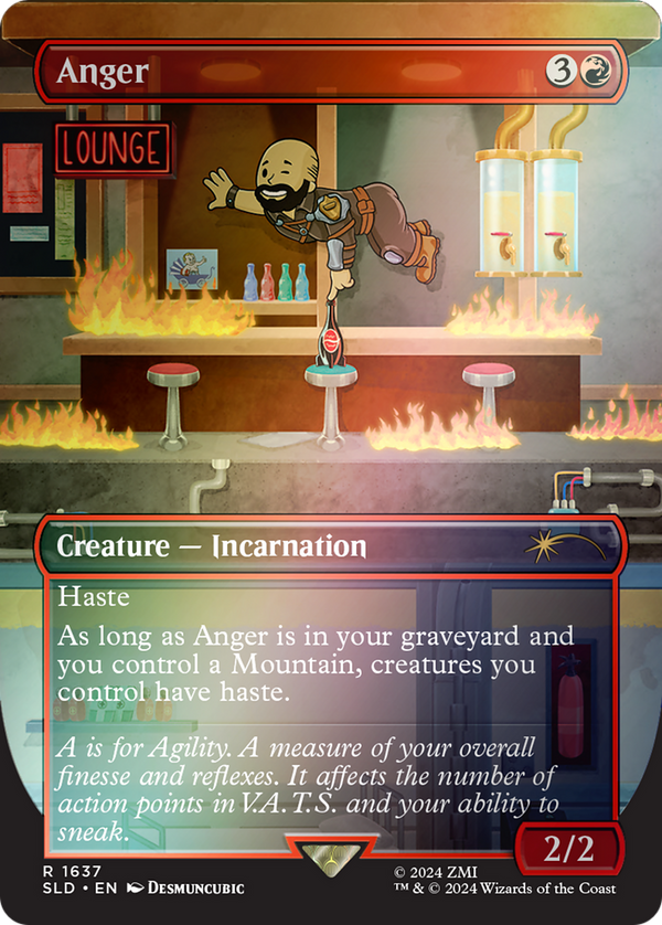 Anger (Rainbow Foil) (SLD-1637) - Secret Lair Drop (Borderless) Foil