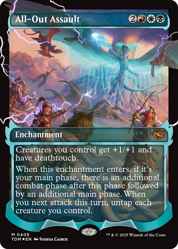 All-Out Assault (Showcase) (TDM-405) - Tarkir: Dragonstorm: (Showcase, enchantment) Foil