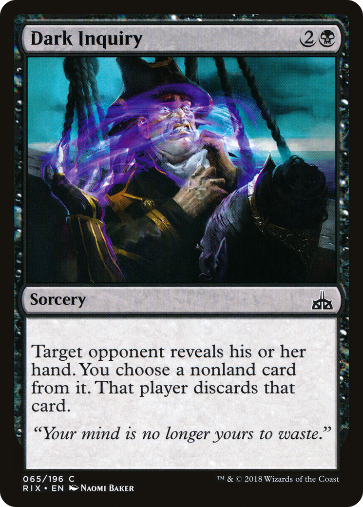 Dark Inquiry (RIX-065) - Rivals of Ixalan Foil