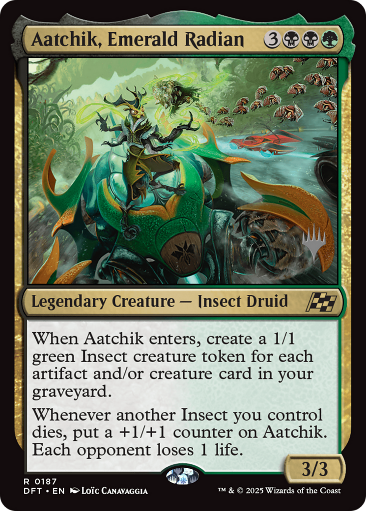 Aatchik, Emerald Radian (PPDFT-187) - Promo Pack: Aetherdrift Foil