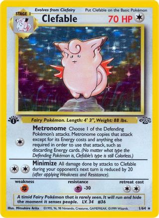 Clefable (1) (1) 001  - 1st Edition Holofoil Jungle - Holo Rare