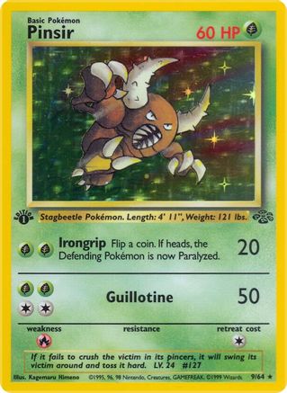 Pinsir (9) (9) 009  - 1st Edition Holofoil Jungle - Holo Rare