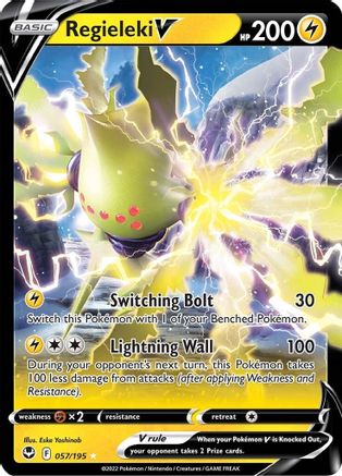 Regieleki V 057  - Holofoil SWSH12 Silver Tempest - Ultra Rare