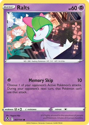 Ralts 067  SWSH12 Silver Tempest - Common