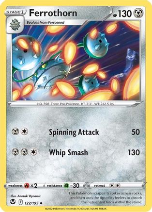 Ferrothorn 122  SWSH12 Silver Tempest - Uncommon