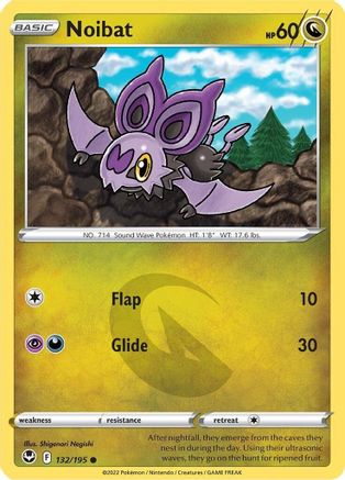 Noibat 132  SWSH12 Silver Tempest - Common