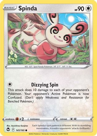 Spinda 141  SWSH12 Silver Tempest - Common