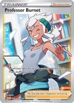Professor Burnet TG26  - Holofoil SWSH12 Silver Tempest Trainer Gallery - Ultra Rare