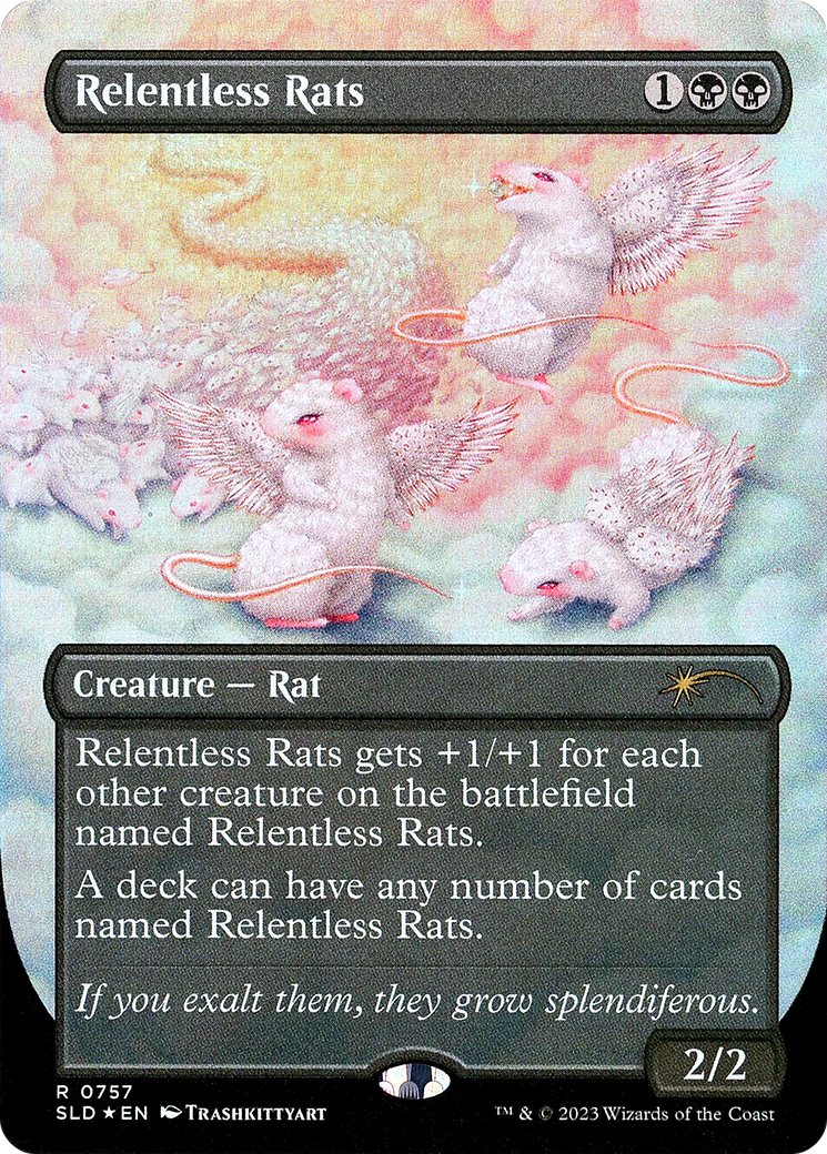 Relentless Rats (757) (SLD-757) - Secret Lair Drop (Borderless) Foil