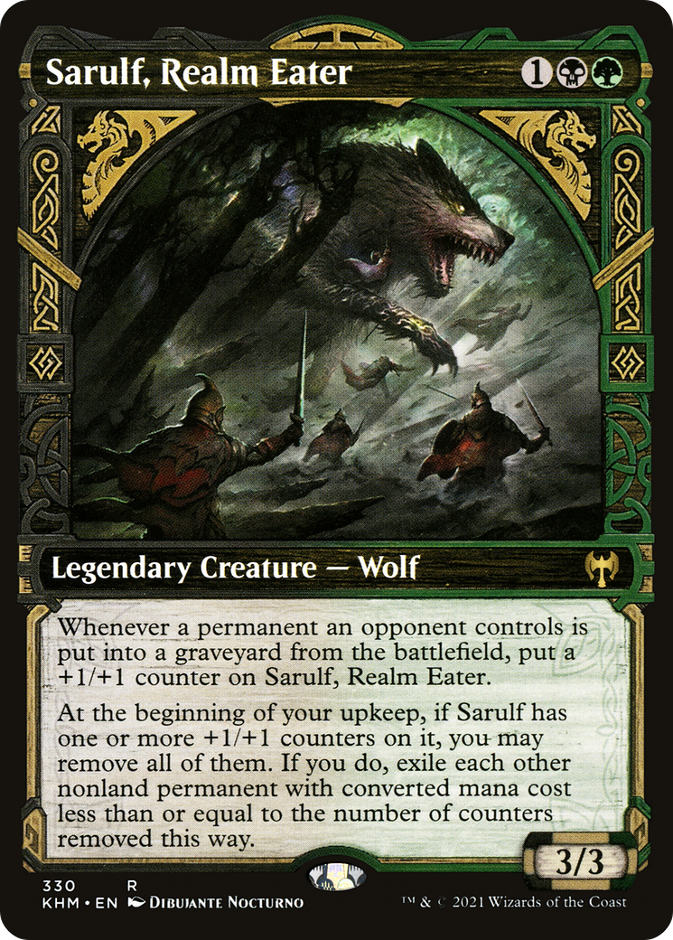 Sarulf, Realm Eater (Showcase) (KHM-330) - Kaldheim: (Showcase) Foil