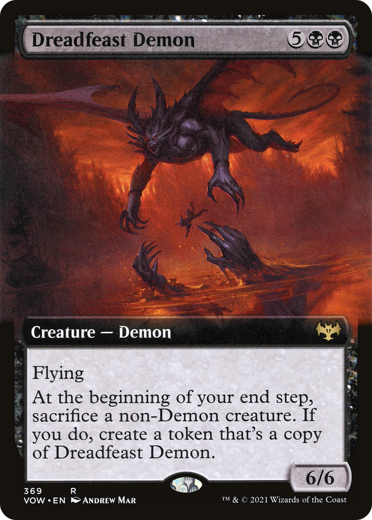 Dreadfeast Demon (Extended Art) (VOW-369) - Innistrad: Crimson Vow: (Extended Art)