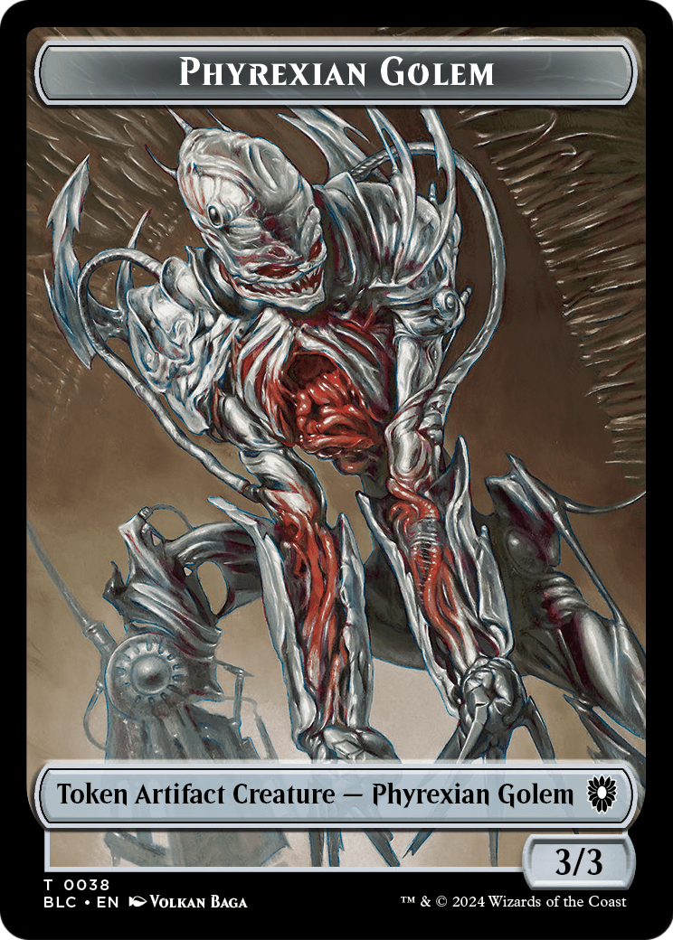 Phyrexian Golem (TBLC-038) - Bloomburrow Commander Tokens