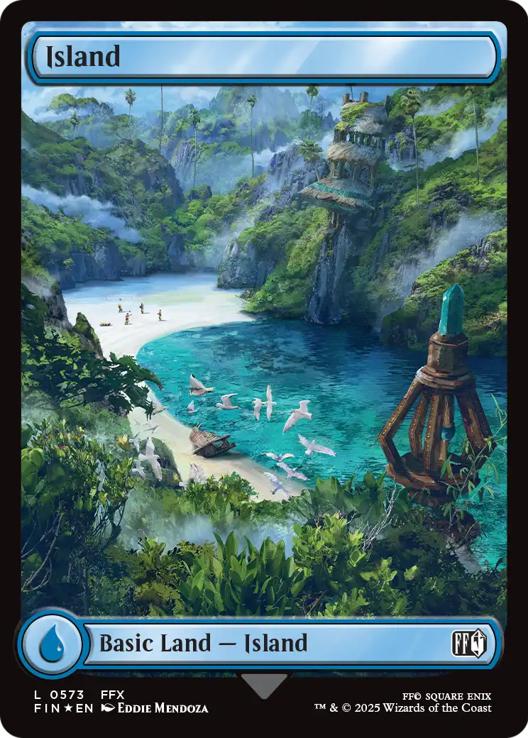 Island (0573) (Surge Foil) (FIN-573) - FINAL FANTASY Foil