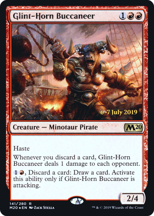 Glint-Horn Buccaneer (PRE-141) - Core Set 2020 Promos Foil
