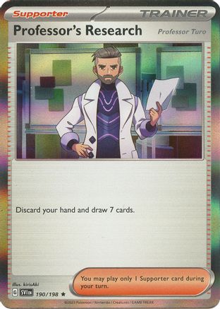 Professor's Research 190/198  - Reverse Holofoil SV01 Scarlet & Violet Base Set - Rare
