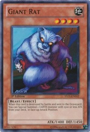 Giant Rat (YS11-EN012) - Starter Deck: Dawn of the Xyz 1st Edition