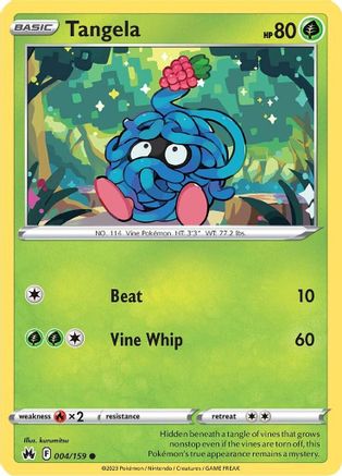 Tangela 004  - Reverse Holofoil SWSH Crown Zenith - Common