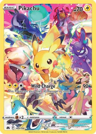 Pikachu (Secret) 160  - Holofoil SWSH Crown Zenith - Secret Rare
