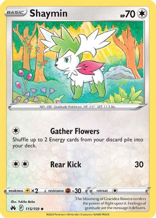 Shaymin 115  SWSH Crown Zenith - Uncommon