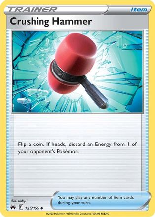 Crushing Hammer 125  - Reverse Holofoil SWSH Crown Zenith - Uncommon